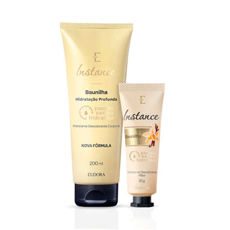 Combo Instance Baunilha Creme para Mãos 30g Hidratante Corporal