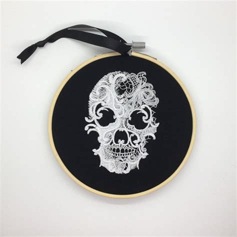 Black Skull Lace Etsy