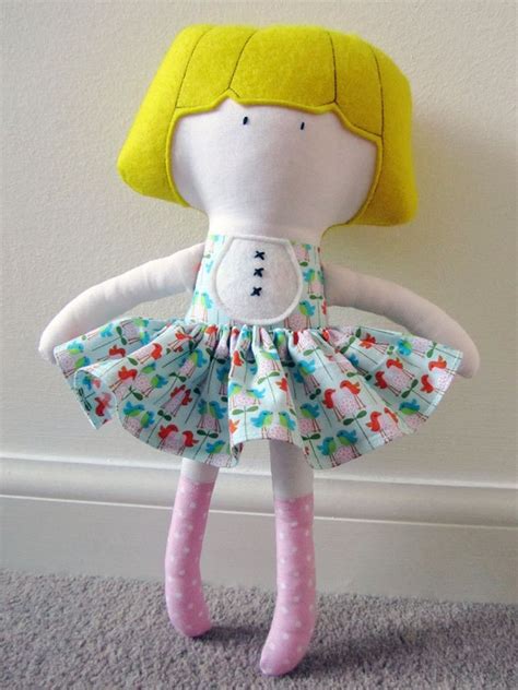 Handmade Blonde Fabric Doll CE Marked Fabric Dolls Dolls And Daydreams Dolls Handmade