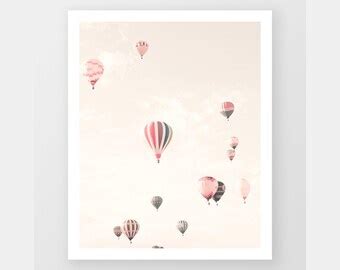 Hot Air Balloon Nursery Wall Art Pink Nursery Decor Etsy