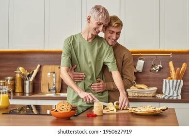 Happy Same Sex Male Pair Talking Stock Photo Shutterstock