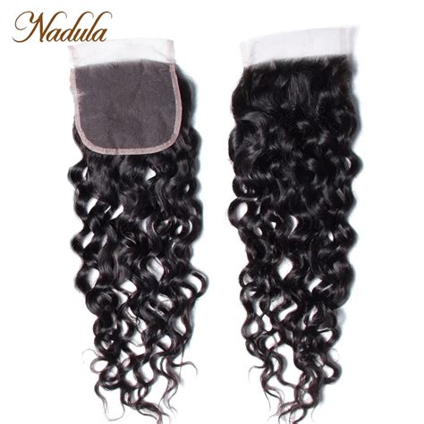 Nadula Hair Brazilian Hair Water Wave Closure Inch Remy Human Hair