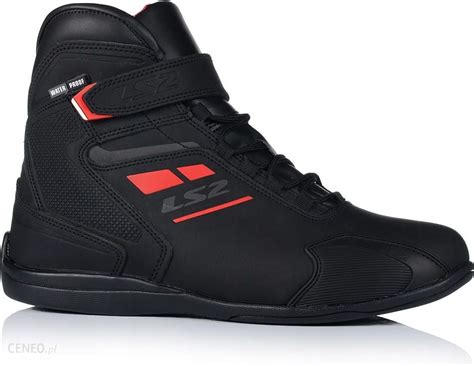 Buty motocyklowe Ls2 Garra Wp Red Krótkie Męskie Wodoodporne Miejskie