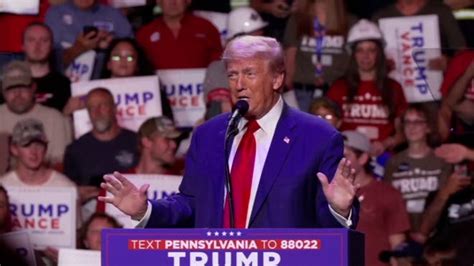 Trump on the campaign trail in swing state Pennsylvania
