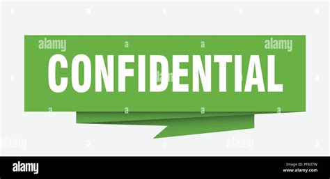 confidential sign confidential paper origami speech bubble