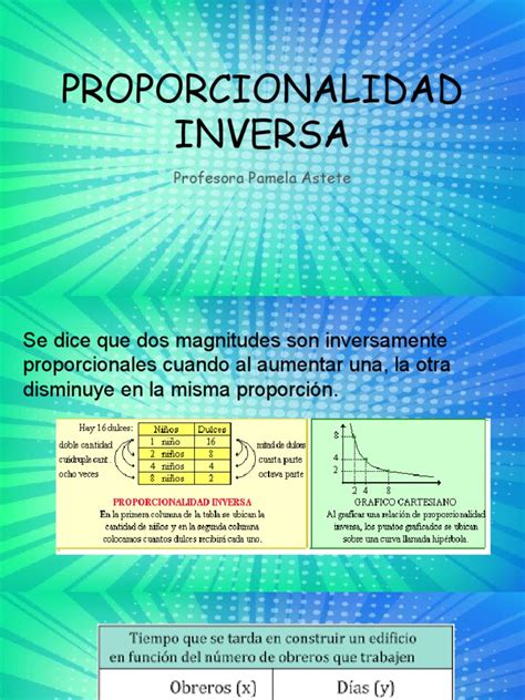 Proporcionalidad Inversa Pdf