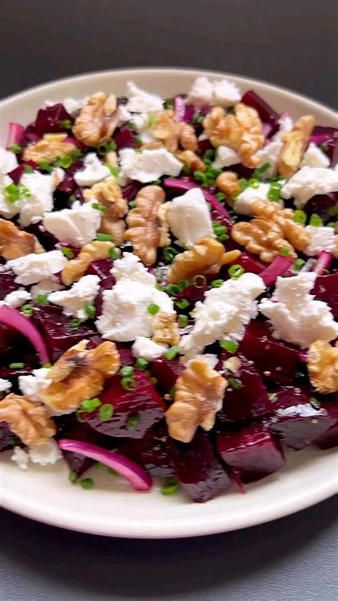 Easy Beet Salad With Feta And Walnuts Home Cooks World Recipe Healthy Recipes Vegetarian