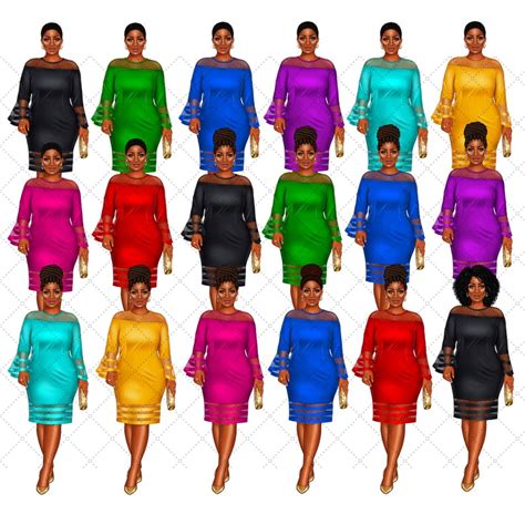 Classy Lady Clipart Curvy Lady Clipart Curvy Girl Clip Art Afro Girl