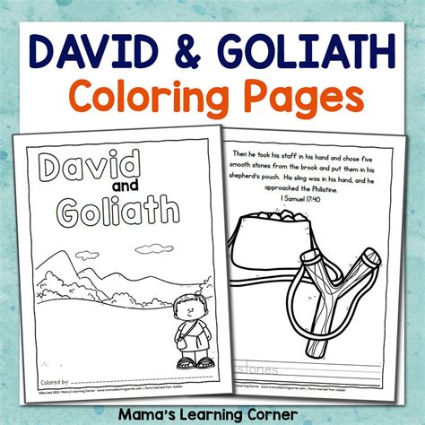 coloring pages  david  goliath