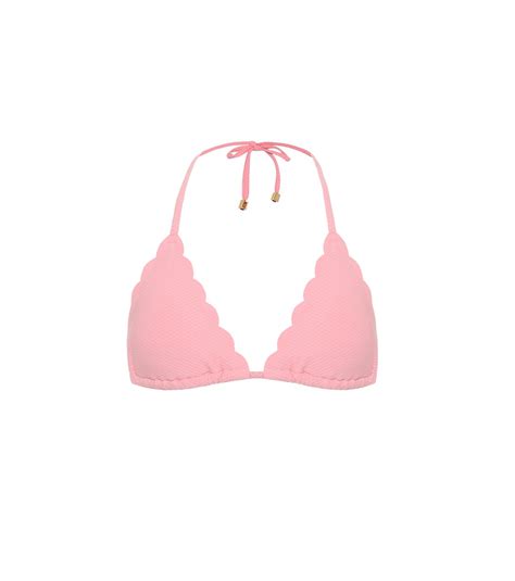 South Beach Scalloped Bikini Top In Pink Heidi Klein Mytheresa
