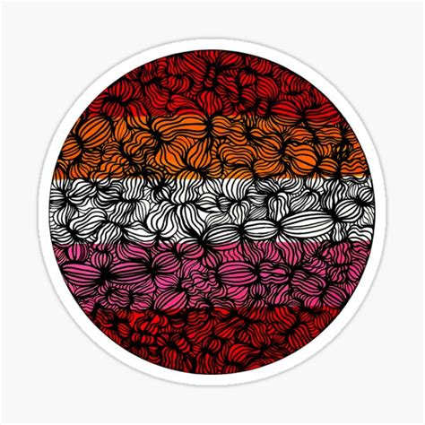Lesbian Sunset Pride Flag Art Lgbtqia Sticker For Sale By Nhaighcreative Redbubble