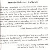 Undercover Sex Signals A Pickup Guide For Guys Lowndes Leil Amazon Books