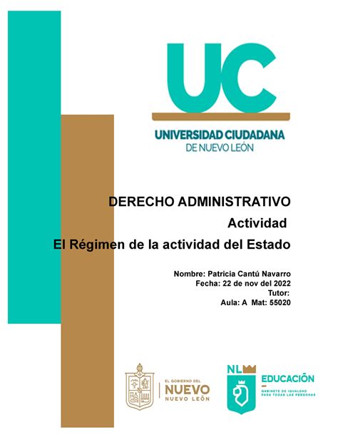 El Régimen de la actividad del Estado - DERECHO ADMINISTRATIVO