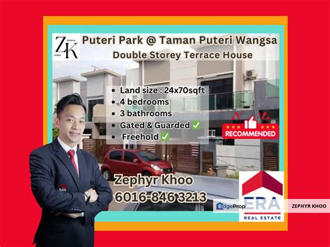 Puteri Park Taman Puteri Wangsa 2 Storey Terrace House For Sale For