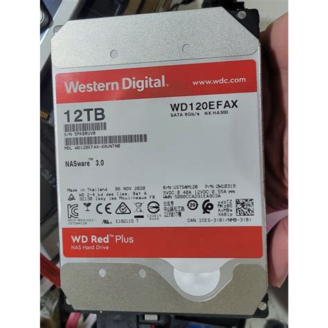 中古良品，時數大約350小時以內，威騰WD120EFAX 12TB硬碟，本店保固7天3650元 | 蝦皮購物