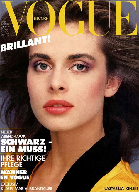 Nastassja Kinski November 1982 Magazine Cover Vogue Magazine Covers Retro Fashion Photography