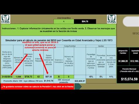 Simulador De Pension Imss Haz Tu Precalculo Ley Youtube