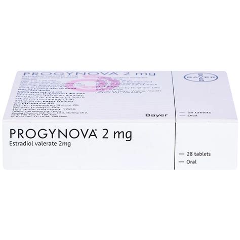 Thuốc Progynova 2mg Bayer điều trị chứng thiếu estrogen 1 vỉ x 28 viên