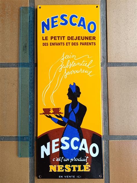 Plaque émaillée cacao NESCAO Nestlé petit déjeuner cuisine Catawiki