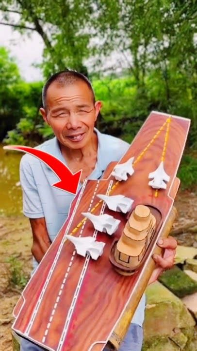 কাঠের জাহাজ বানালো 😱😱😱 ~ Mini Wood Toy Wood Working Art Skill Wood Hand Crafts Shorts