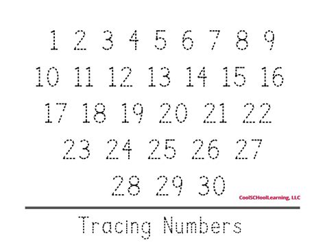 Tracing Numbers Printable 1 100 Worksheet For Kids Kindergarten