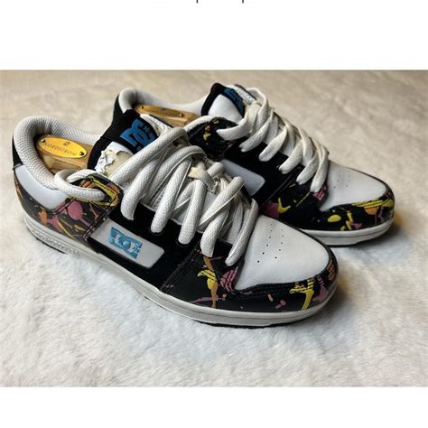 DC Manteca 2 Mid Color Paint Splatter Skate Board... - Depop