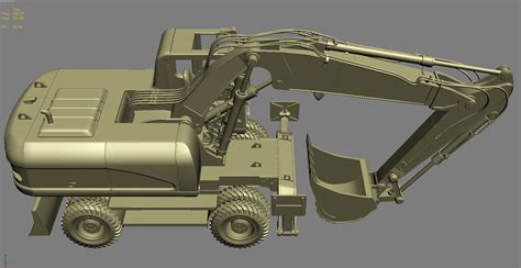 Cat M322D Wheeled Excavator - 3D Model by modelspro