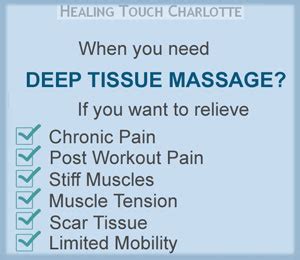 Deep Tissue Massage - Healing Touch Charlotte