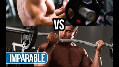 Curl De Biceps Curl Con Barra Recta Vs Barra Z Youtube