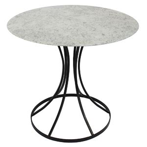 Mesa Saarinen Tampo 120cm Marmore Carrara Base Metal Preta Leroy Merlin