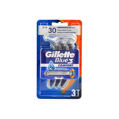 خود تراش ژیلت Gillette مدل Blue3 Comfort بسته 3 عددی - محصولات نانوکر