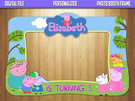 Peppa Pig Photo Booth Frame Peppa Pig Birthday Photo Booth Diy Photo