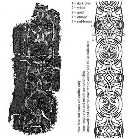 Embroidery From The Tenth Century Viking Grave At Mammen Denmark