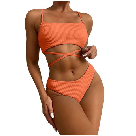 Bigersell Bikini Set High Waisted Clearance Swimwear Female Lightly