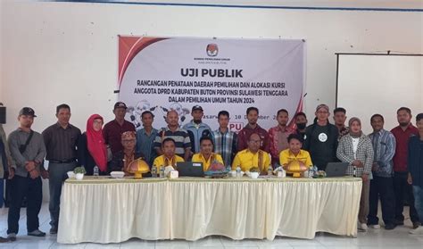 Kpu Buton Gelar Uji Publik Penataan Dapil Jelang Pemilu 2024 Butonsatu