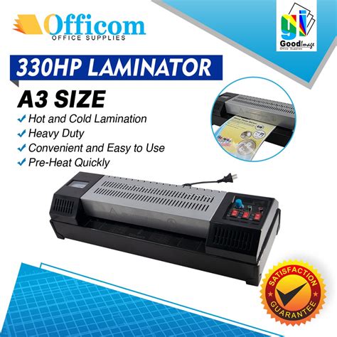 A Laminator Machine Hot Cold Reverse V Hp Black Officom