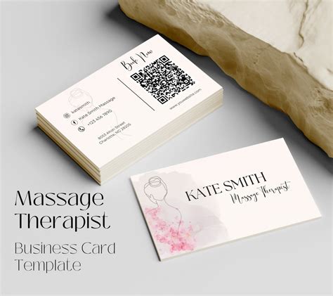 Massage Therapist Business Card Template I Esthetician Business Card Template I Beauty Salon