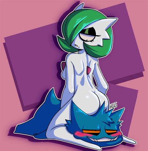 Hirogearguy Gardevoir Gengar Nintendo Pokemon Highres Boy Girl Ass Black Eyeshadow