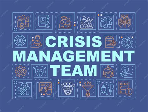 Premium Vector | Crisis management team word concepts dark blue banner