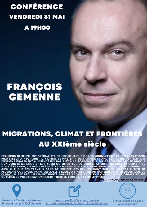 Migrations Climatiques 31 Mai 2024 19h UOG Et GOS Cahiers Bleus