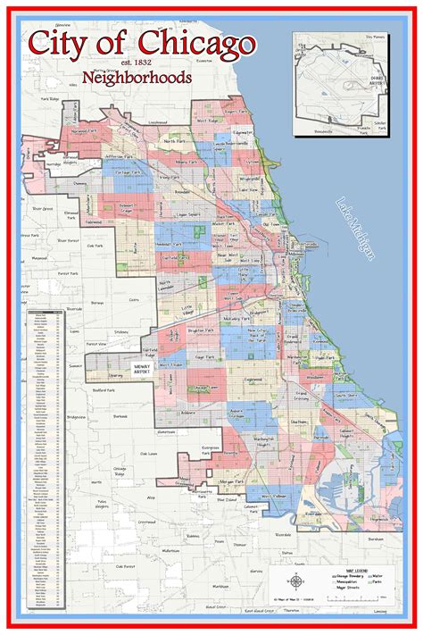 Printable Map Of Chicago Printable Calendars At A Glance