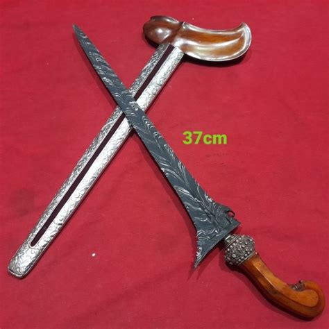 Jual Keris Lurus Sempaner Pamor Bulu Ayam Shopee Indonesia