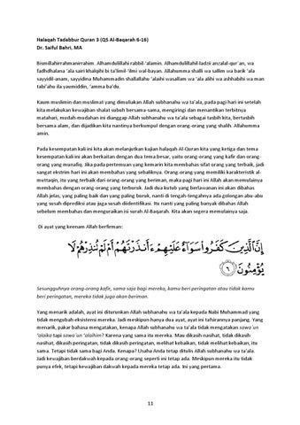 Halaqah Tadabbur Al Quran Al Baqarah Dr Saiful Bahri By