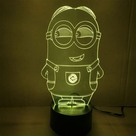 2017 Minions 3d Illusion Lamp Led Light Touch Switches Colorful Acrylic ...
