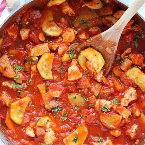 One Pot Chicken Ratatouille Recipe Crunchy Creamy Sweet