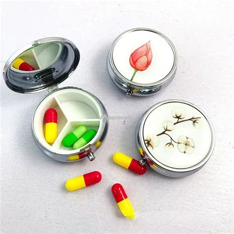 Металлические контейнеры для таблеток с 3 ячейками | AliExpress