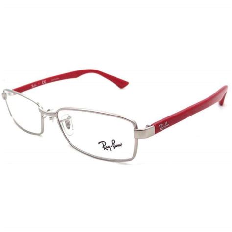 Ray Ban Red Silver Metal Frame Authentic Eyeglasses Rx Rb 6261d 2538 55 16 145 Ebay