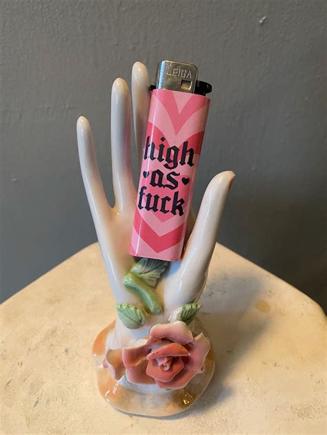 Cute Stoner Girl Heart High As Fuck Lighter Etsy