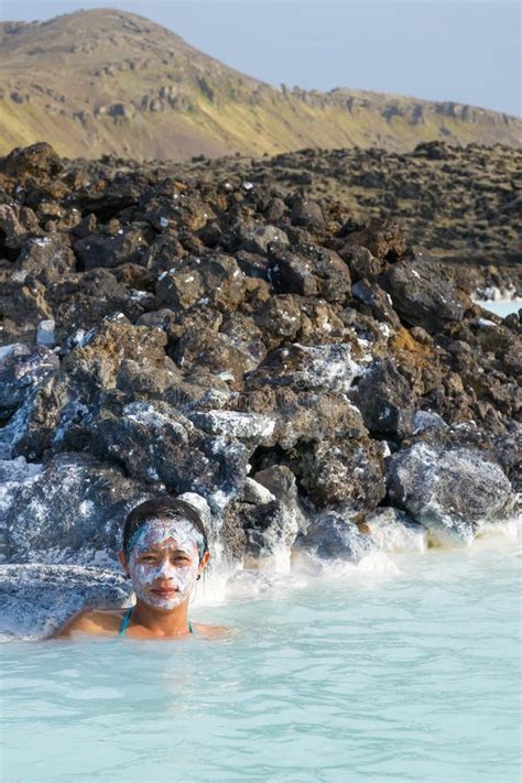 Geothermal Spa Woman Relaxing In Hot Spring Pool Stock Image Image Of Attractions Happy