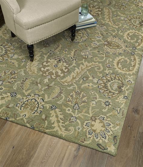 Modern Loom Helena Hand Tufted Sage Green Transitional Rug From The